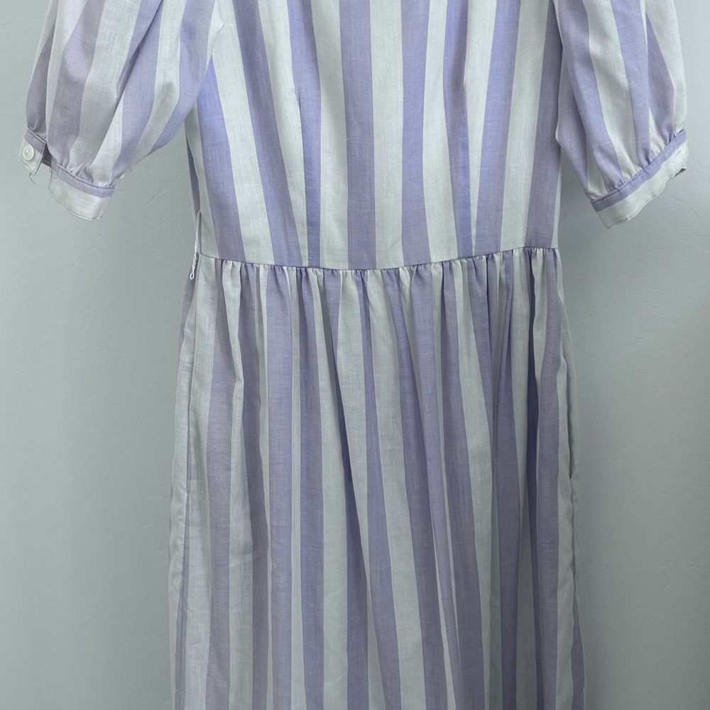 Striped Purple and White Dress